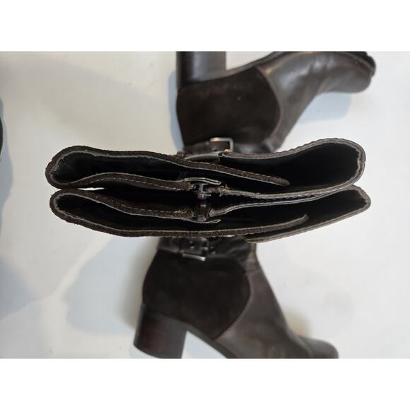 Ecco Women's Esmeralda Tall Moto Boots Size EU 36, US 5/5.5 Brown Leather Suede - Picture 6 of 8